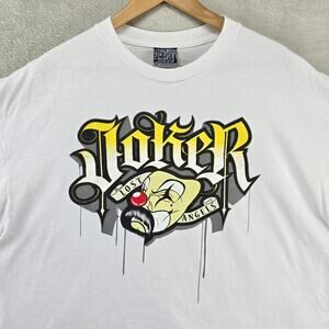 Vintage Joker Brand Lost Angels Shirt Mens XXL White Y2K Chicano Cholo Pachuco